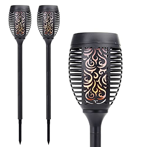 Solalite® 2 Pack 51 LED Solar Torch Light Dancing Flickering Flame Effect Stake Light Waterproof Outdoor Garden Landscape Path Lamp
