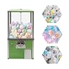 25 Cents Coin Operated Vending Machine 21 Height,1.77-1.97 Inch Spherical Capsule Candy Dispenser Store Bulk Vending Machine, Gumball Machine for Game Stores, Retail Stores, Amusement Parks (Green)