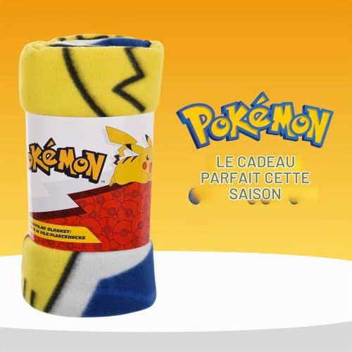 Pokémon Couverture, Plaid Design Pikachu, Couverture pour Canapé-Lit, Plaid Polaire Douce et Chaude, Cadeau pour Enfants et Adolecents, 100 x 150 CM – vue 6