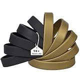 LVNRIDS 50 Pcs Bracelets en Silicone Hommes Femmes, 20.2 cm longueur Sports Caoutchouc élastique Bracelet en silicone pour activités fournitures d’enseignant Fête Noir/Or