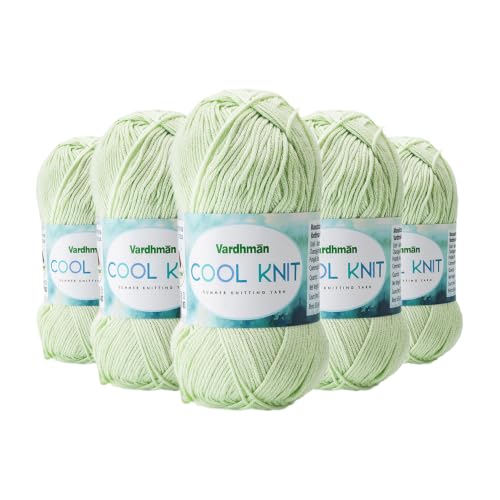 Image of Vardhman Cool Knit All Season Lightweight Poly Viscose Yarn | Pack-5