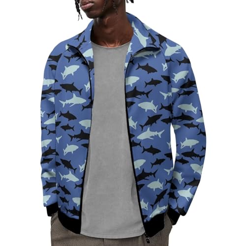 Image of Men's Lightweight Jackets Casual Full Zip Fleece Jacket Men Coats Fashion Long Sleeve Sweatshirt