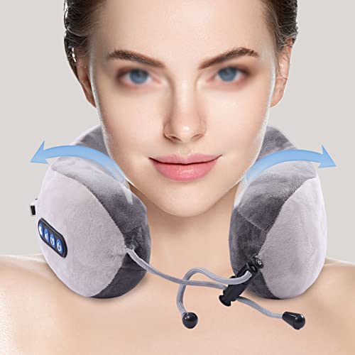 Leweiiq Vibrating Neck Pillow Massage, Travel Neck Pillow Massage Therapy For Traveling Home Rest Neck Pillows For Pain Relief, Best Gift For Parents #TOP27