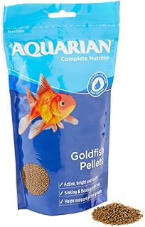 AQUARIAN Complete Nutrition, Aquarium Goldfish Food Pellets Also Suitable For Small Pond Fish, 284 g Bag