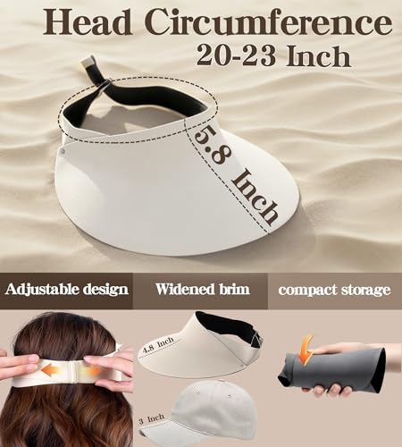 Sombrero ligero plegable para sol con ala ancha miniatura 4