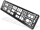 PREMIUM QUALITÄT - Die Kennzeichenhalter sind zu 100 % aus hochwertigem PVC hergestellt. Mit diesen Nummerschildhaltern erwerben Sie einen zeitlosen, werbefreien und dezenten Halter in schlichtem Schwarz für Ihr Auto.