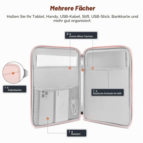 MoKo 13 Zoll Laptop-Tasche mit Mehreren Fächern – Ansicht 3