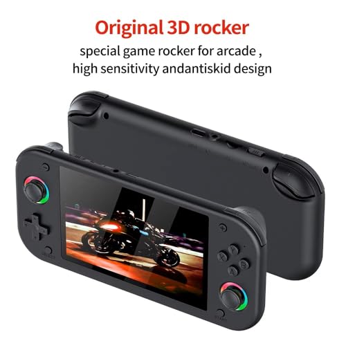 Image of Cubonic M26 Portable Gaming Console, Beige, 5.1 inch HD Display, 20000+ Preloaded Retro Games, Built-in Stereo Speakers, Expandable Storage, Classic Controls, RGB Dual Joystick, 3000mah Battery Life (VividGo M26)