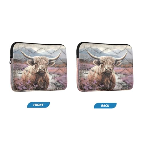 Funda para portátil Farm Highland Cow para notebooks 13-14 pulgadas miniatura 2