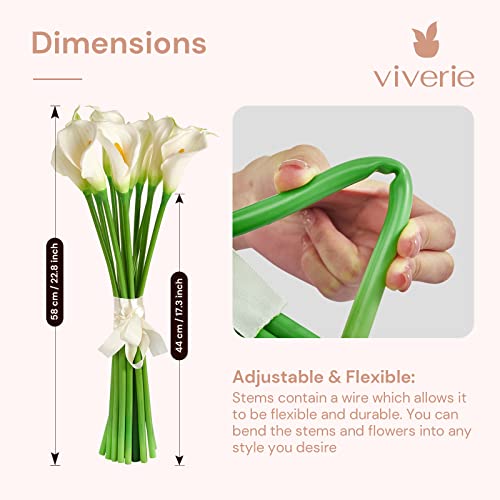 Viverie White Calla Lily Preserved Flowers, Led Nightlight, Artificial Flowers For Girlfriend Wife Mom Couple Her, Anniversary Valentines Birthday Wedding Unique Special Presents, Personalized Gift #TOP6