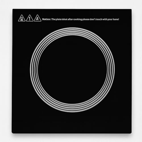 Image of J K b K - Induction Cooker Glass Plate - Shape : Square - Size : 27 x 27 cm Colour /Design May Vary