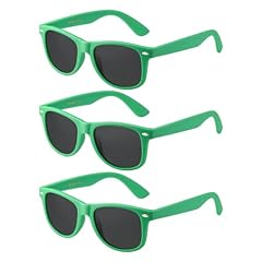 3 Pack, Green Frame Grey Lens
