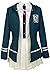 Ya-cos Cosplay Female High School Chiaki Nanami Cosplay Outfit Uniform Dress Green (Female:X-small, Green)