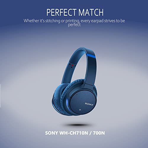 Krone Kalpasmos Replacement Earpads Compatible with Sony WH-CH700N, WH-CH710N, Protein Leather Memory Foam Replacement Ear Cushion, Blue by Krone Kalpasmos - Image 6