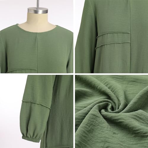 Abayas Dress For Women Muslim Long Sleeve Loose Top Pants 2 Pcs Dubai Islamic Muslim Women Matching Sets4