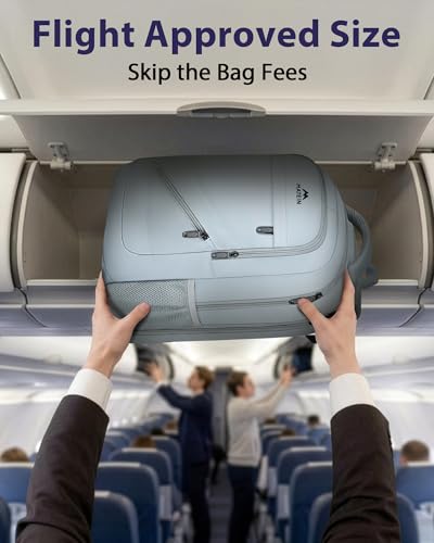 Image of MATEIN 18 Inch Laptop Backpack for Women, TSA Approved Laptop Rucksack Large Capacity 50 L, Anti Theft Backpack with Comfortable Shoulder Straps for College Work Travel, Haze Blue