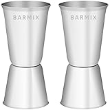 Barmix Double Jigger Measure Shot, Stainless Steel (Set of 2 Jiggers)