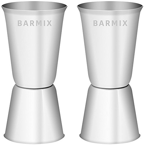 Barmix Double Jigger Measure Shot, Stainless Steel (Set of 2 Jiggers)