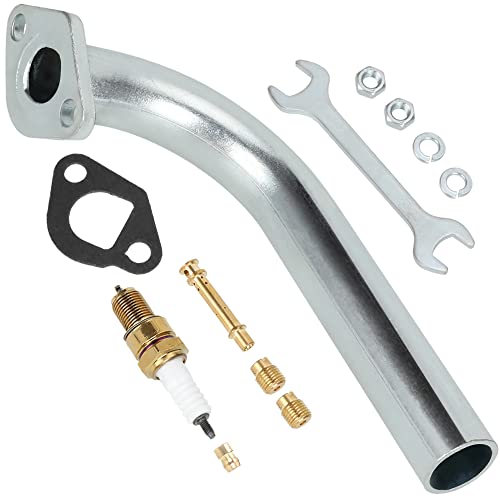 GREHUA Upgrade Header Exhaust Pipe Jet Kit for Non Hemi Predator 212cc 196cc 6.5hp XP7HPE GX160 GX200 Baja Warrior mb200 Ct200u BT200x KT196 Ct200u-ex RB200 Go Kart Engine Mini Bike Performance Parts GREHUA Upgrade Header Exhaust Pipe Jet Kit for Non Hemi Predator 212cc 196cc 6.5hp XP7HPE GX160 GX200 Baja Warrior mb200 Ct200u BT200x KT196 Ct200u-ex RB200 Go Kart Engine Mini Bike Performance Parts