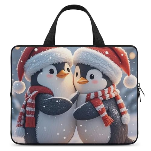 Pochette PC 13 pouces pingouins avec néoprène antichoc et fermeture zippée fluide et durable