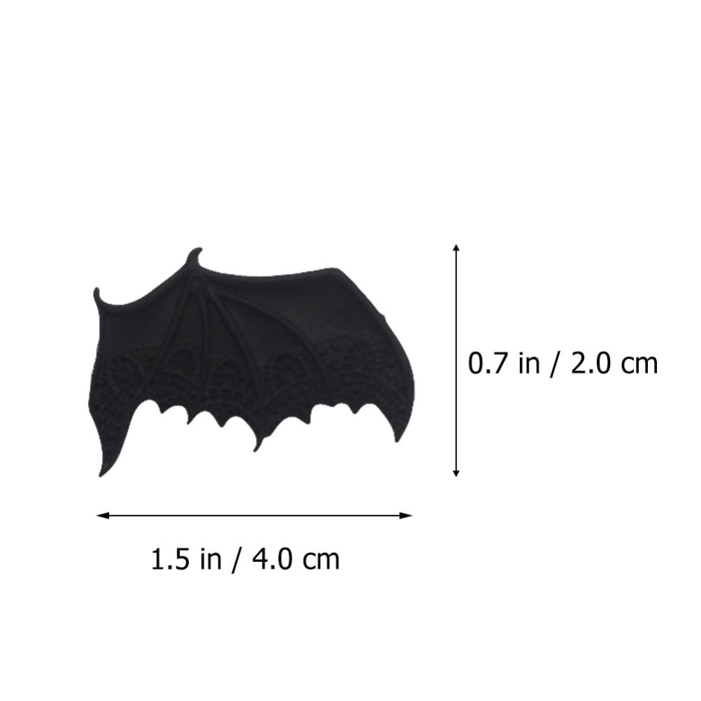 FRCOLOR Halloween Bat Hair Clip Hairpin,Metal Gothic Hair Clips Bat Wings Clips Custume for Adult,Women,2pcs(Mixed Color) - Image 2