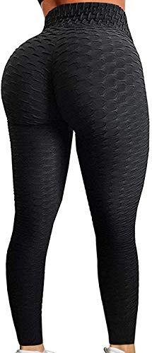 FITTOO Womens High Waisted Yoga Pants Tummy Control Scrunched Booty Leggings Workout Running Butt Lift Textured Tights