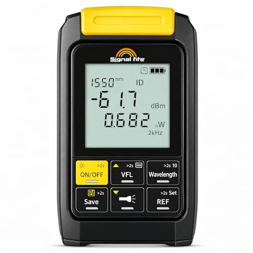 Image of 6 in 1 Fiber Optic Tester with Optical Power Meter,-50~+30dBm,VFL Function & RJ45 Cable Test, 850-1625nm Multi-Wavelength, Type-C Rechargeable, 500 Data Storage, Backlight Display, Handheld Tool