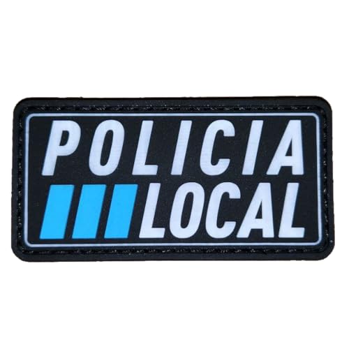 Parche Militar Táctico Policia Local 3D PVC - Sistema de Fijación Resistente Hook&Loop -...