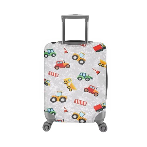 Image of Coloranimal Engineering Vehicle Luggage Covers Travel Luggage Covers Elastic Washable Suitcase Cover Protector Fashion Luggage Protector Travel Accessories Fit 18-21 inch
