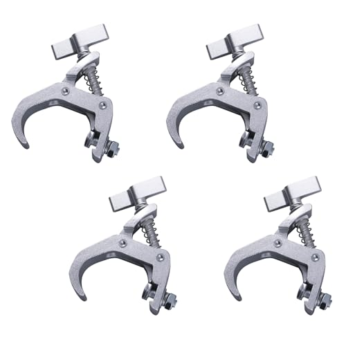KITISUNI 照明クリップ フック 4個パック メタル フック ヘッド ステージライトクランプ スポットライト用部品 ステージ ステージ照明器具の移動用 40-60mm 外径