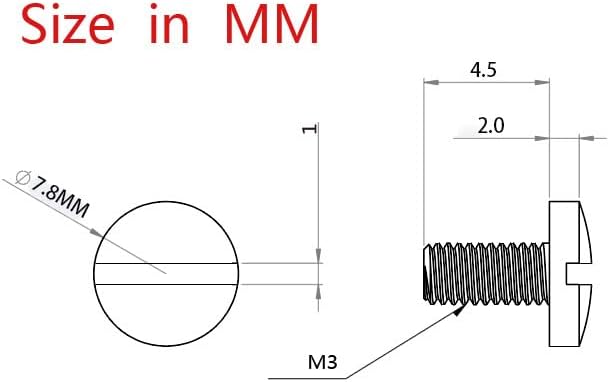 20PCS M3 Thread Stainless Steel Screws are Suitable for Scales Handle Fastening Accessories(Silver)