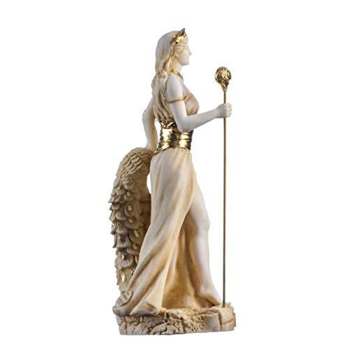 BEAUTIFUL GREEK STATUES Hera Diosa del Matrimonio, Mujeres, Parto y Familia Alabastro Tono Dorado 22 cm