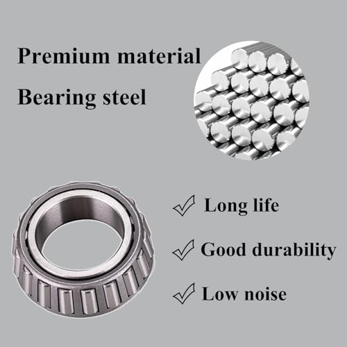 Xintre 4 Sets 25580 14125A 25520 14276 Boat Trailer Bearing Kit Trailer Axles Bearing Kits with Double Lip Grease Seals Fits for 10-36 22333TB 5200-7000 Lb Tandem Axles by Xintre - Image 4