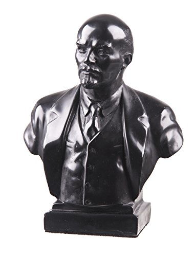 danila-souvenirs Soviet Russian USSR Leader Vladimir Lenin Stone Bust Statue Sculpture 18cm black