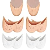 YIPFEN 4 paia di protezioni per le dita dei piedi in morbido silicone, antiscivolo e traspiranti, progettate specificamente per scarpe da balletto e scarpe da punta.