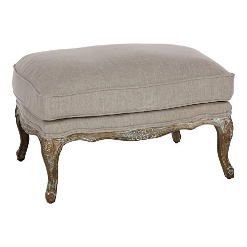 Lexicon Lida Oak Wood Ottoman, Neutral #TOP3