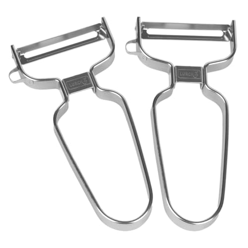 Lurch Sparschäler Universal Edelstahl 2er Set – Edelstahlklinge mit beweglichem Klingenkopf für müheloses Schälen, ideal für Obst & Gemüse Lurch Sparschäler Universal Edelstahl 2er Set – Edelstahlklinge mit beweglichem Klingenkopf für müheloses Schälen, ideal für Obst & Gemüse