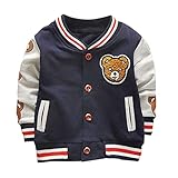 manteau de marque pour garcon Motif : cardigan mignon à manches longues avec col en V, motif animal de dessin animé, boutonné vers le bas