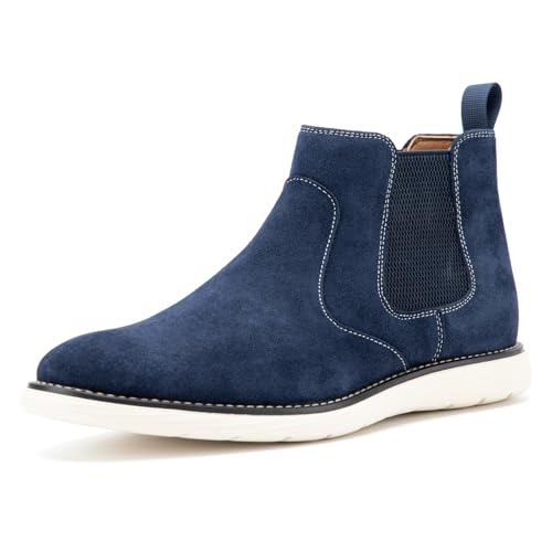 JITAI Men's Suede Leather Chelsea Boots Classic Elastic Dress Ankle Boots for Men