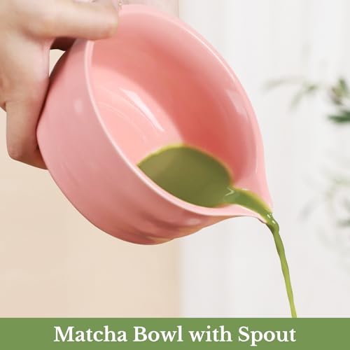 Liyarya Matcha Whisk Set, Traditional Matcha Kit Includes Matcha Bowl, Pink Whisk with Holder, Scoop, Scoop Rest, Sifter, and Tea Cloth – 7 Piece Matcha Whisk Set, Gift Set for Tea Enthusiasts by Liyarya - Used condition - Image 5