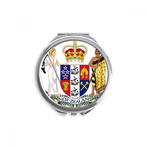 Miroir de maquillage nouvelle-zélande de poche rond à la main multicolore