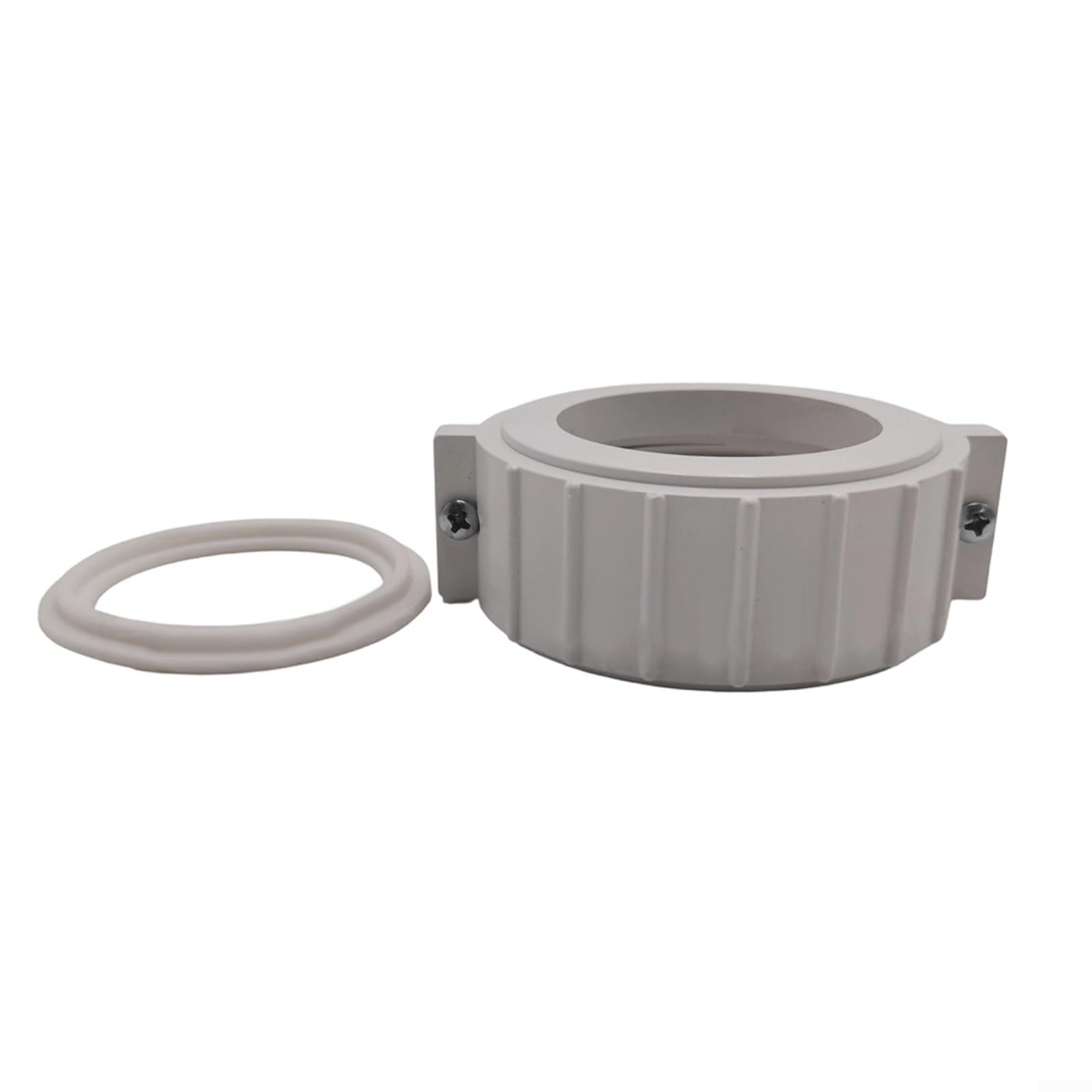 Lot de 2 écrous fendus et joints toriques pour radiateurs spa, raccords ABS de 5,8 cm ID compatibles avec Balboa HydroQuip (2 pièces, blanc)