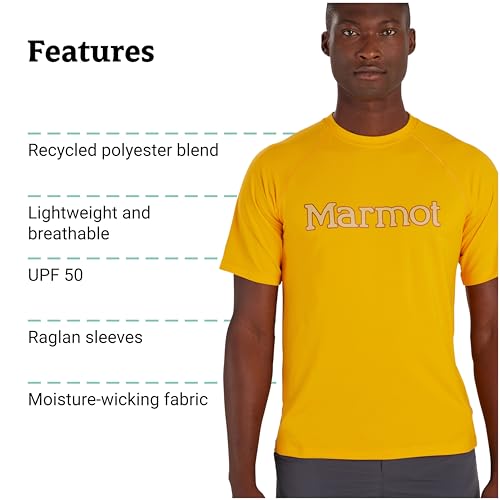 Image of MARMOT Men's Windridge Moisture-Wicking, Eco-Friendly, Breathable, UPF Short Sleeve Shirt