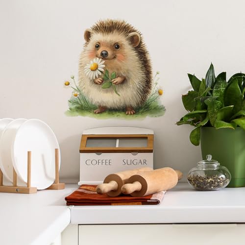 Vinilo decorativo infantil erizo acuarela removible miniatura 6