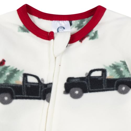 Image of Gerber Baby & Toddler Fleece Footed Holiday Pajamas 2-Pack