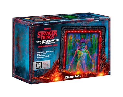 COLLEZIONISMO: un pezzo esclusivo e inimitabile della Metamorphic Art Collection che unisce la sfida del quadro interattivo alla magia della luce LED RGB, trasformando ogni dettaglio in un ricordo vivido del mondo di Stranger Things e dell’oscuro Sottosopra
