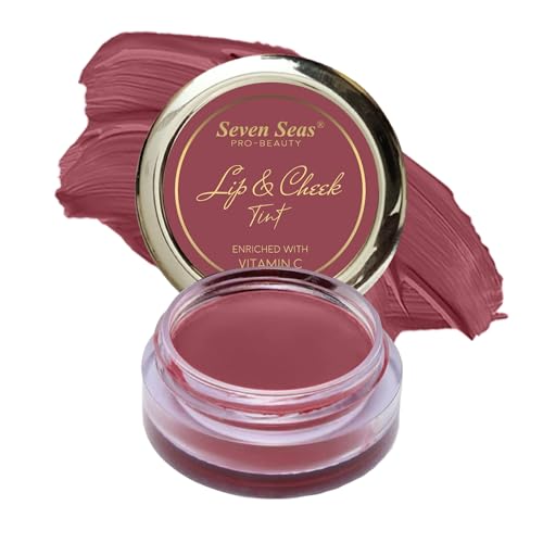 Image of Seven Seas Lips & Cheek Tint Combo Pack of 2 | Matte Natural Blush for Women | Lip Tint with Vitamin E | Nourishing Cheek Tint (Peach Pof /)