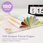 SIIXU Floral Hardcover Spiral Notebook: A5 Small College Ruled Lined Journal with 160 Colorful Flower Pages - Pretty Writing Notebooks for Poetry, Prayer, Diary, Work & School, Blue