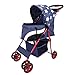 Poussette Safe Dog, Poussette pour Animaux Domestiques, Chat, Chien, Poussette, Pliante, Petite Roue, Chariot (Couleur: Bleu)