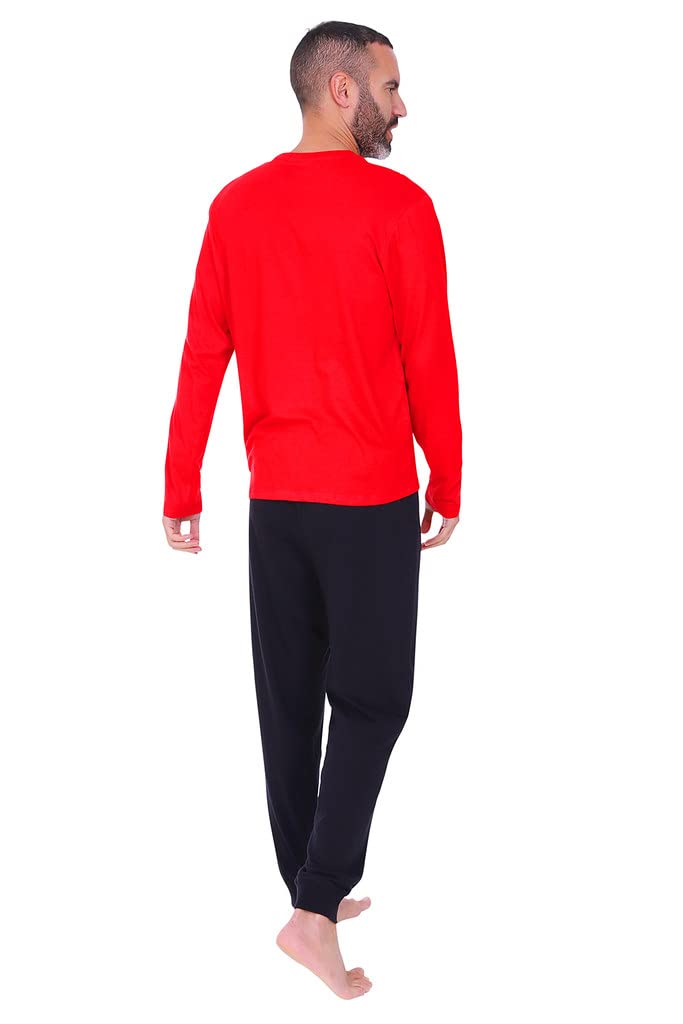 Pigiama da uomo ufficiale Liverpool Football Club, colore: nero e rosso